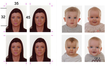 UK and EU Passport Photos of Adults and Babies